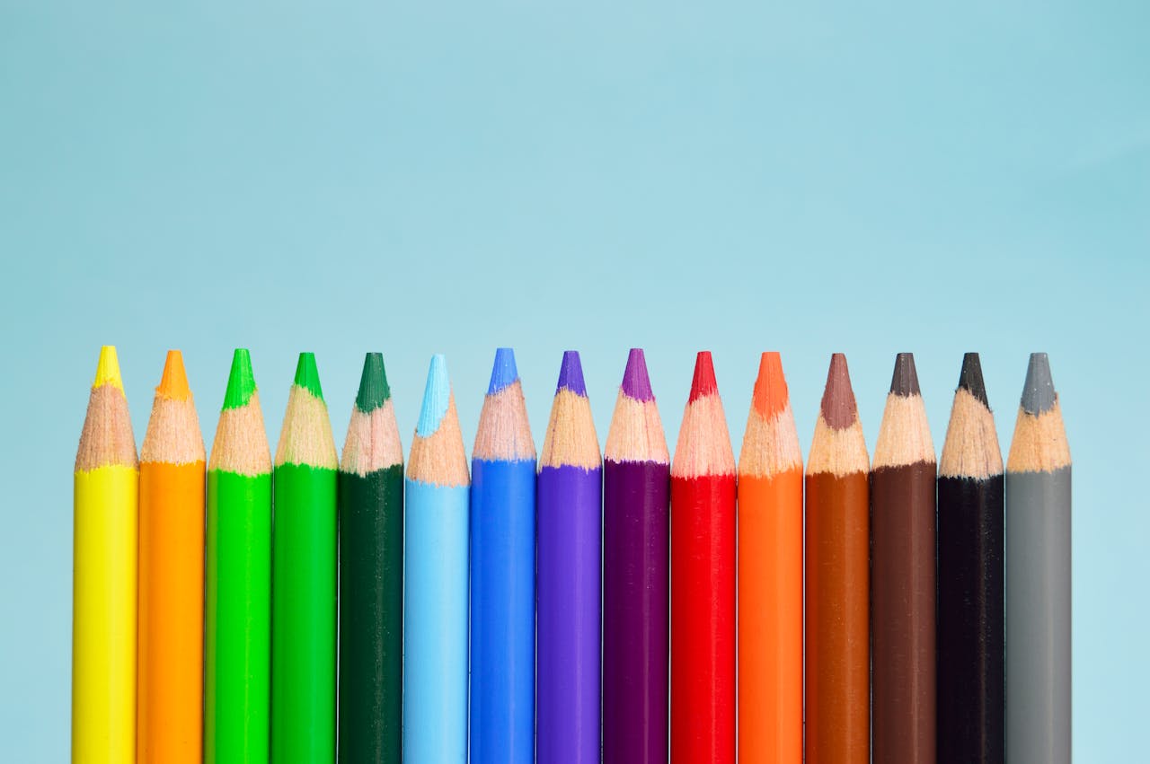Different colored pencils